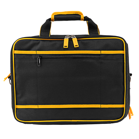 Сумка для инструмента DENZEL 400х170х300 мм, 3 отделения, 28 карманов, наплечный ремень
