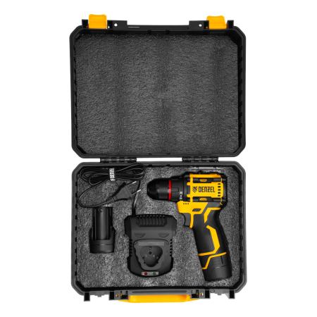 Дрель-шуруповерт аккумуляторная бесщет. DENZEL CDH-BL-12, Li-Ion, 12 В