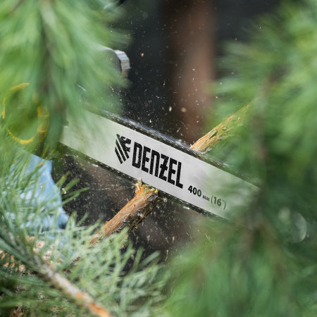 Пила цепная электрическая DENZEL EDS-2000, 2 кВт, шина 40 см, шаг 3/8, 56 звеньев