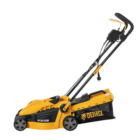 Газонокосилка электрическая DENZEL GM-1200, 1200 Вт, ширина 32 см, 3 уровня, 25 л Газонокосилка электрическая DENZEL GM-1200, 1200 Вт, ширина 32 см, 3 уровня, 25 л
