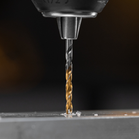 Сверло спиральное по металлу DENZEL 3 x 60 мм, Р6М5, Golden Tip, 2шт.