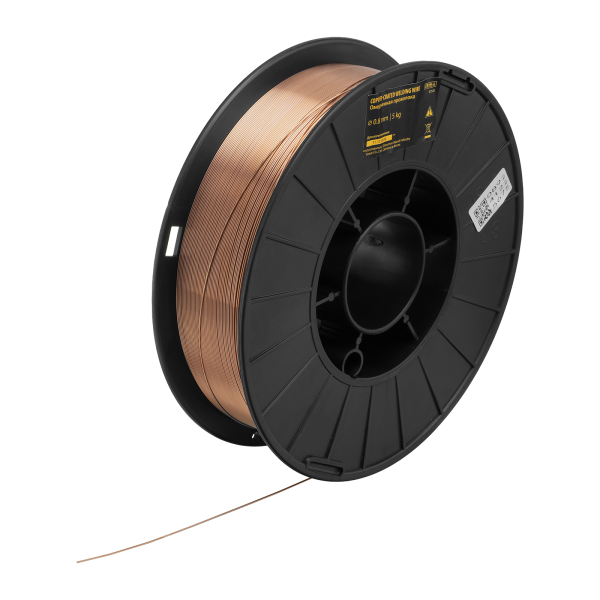 Омедненная проволока Denzel ER70S-6, диам. 0,8 мм, 5 кг, диам. катушки D200 