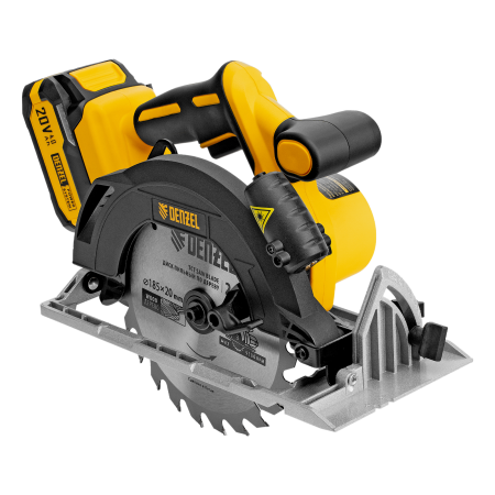 Пила циркулярная аккумуляторная бесщет. DENZEL CCSH-BL-20-185, 185 мм, Li-Ion, 20 В