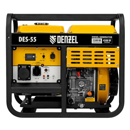 Генератор дизельный DENZEL DES-55, 5,5 кВт, 230 В, 11 л, ручной стартер