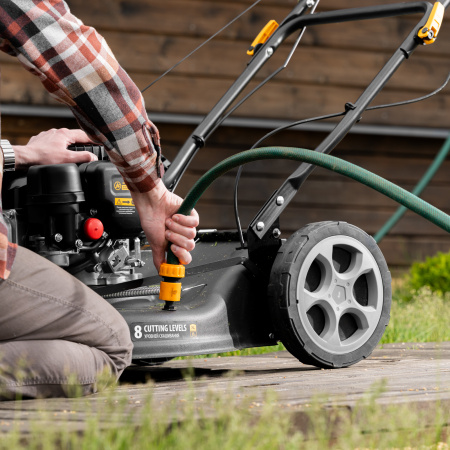 Газонокосилка бензиновая DENZEL GLR-510SP-ZS, 171 см3, ширина 51 см, привод, травосборник 65 л