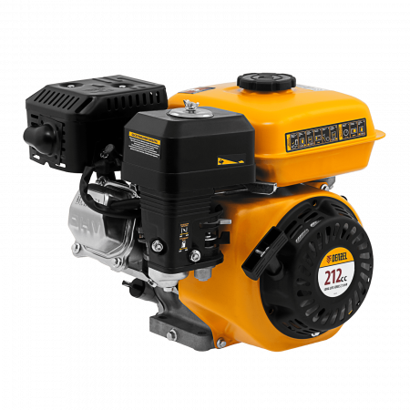 Двигатель бензиновый RX-17K, 7 л.с., 212 см3, горизонтальный вал шпонка 19 мм Denzel