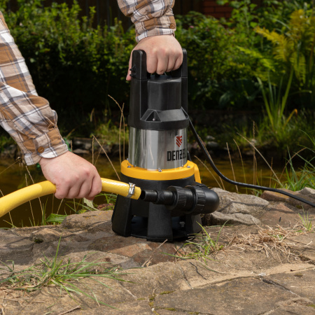 Дренажный насос DENZEL DP1400X, 1400 Вт, высота подъема 11 м, 25000 л/ч