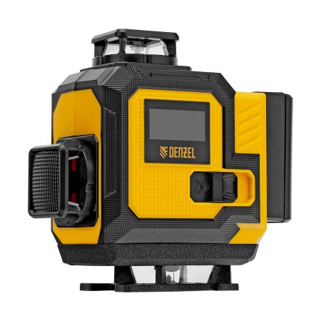 Лазерный уровень мультипризменный DENZEL DLV-360-4C, 30 м, зеленый луч, Li-Ion 2,4 Aч, кейс