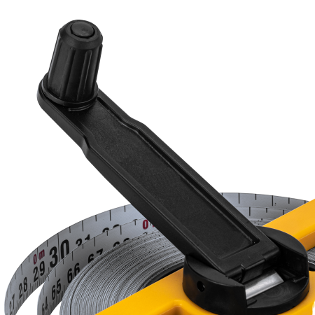 Рулетка геодезическая DENZEL 30 м х 13 мм, открытый корпус, металлическая лента
