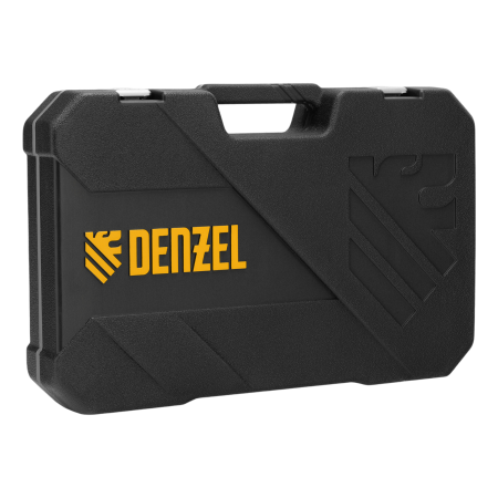 Набор инструментов DENZEL 1/2", 1/4", CrV, S2, пластиковый кейс, 64 предмета