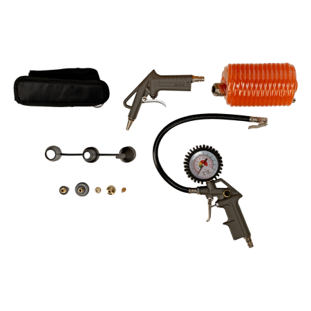 Компрессор воздушный DENZEL L1300, 10 бар, 1,3 кВт 180 л/мин 5 л, с набором аксессуаров