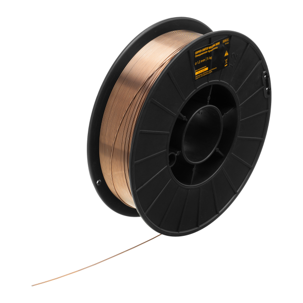 Омедненная проволока Denzel ER70S-6, диам. 1,2 мм, 5 кг, диам. катушки D200