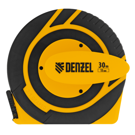Рулетка геодезическая DENZEL 30 м х 15 мм, закрытый корпус, фиберглассовая лента