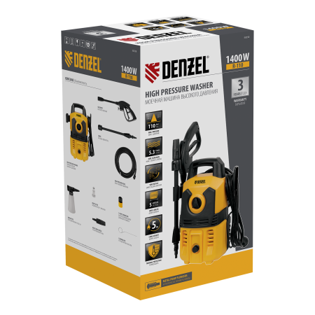 Моечная машина высокого давления DENZEL R-110, 1400 Вт, 110 бар, 320 л/ч