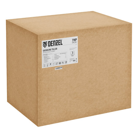 Мотоблок DENZEL DPT-270S, 7 л.с., ремен.сцеп, фрез 3х4, ШОМ, передачи 2В/1Н