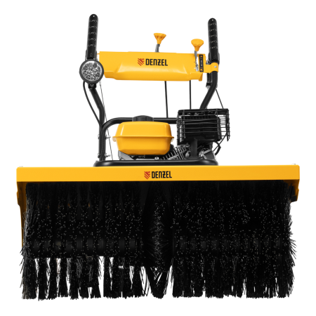 Гибридная снегоуборочная машина DENZEL с функц. подметания SWB-800, 212 сс, руч. старт, 2 насадки