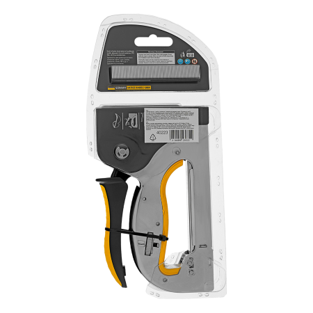 Степлер DENZEL скобы в комплекте, плавная регулировка удара, 2К рукоятка, тип 53, 4-14 мм