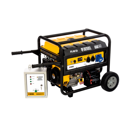 Генератор бензиновый DENZEL PS 80 EA, 8.0 кВт, 230 В, 25 л, электростартер