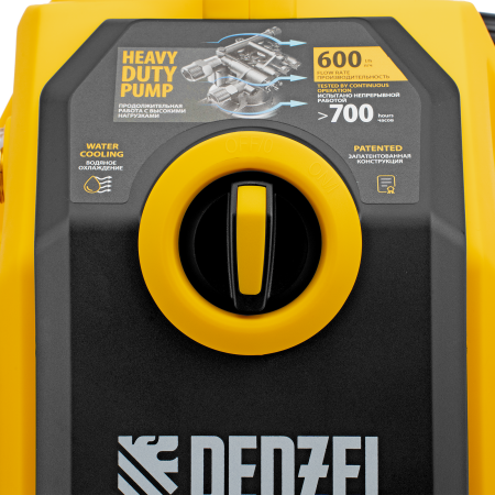 Моечная машина высокого давления DENZEL K 70 Power, 2500 Вт, 180 бар, 600 л/ч, асинхронный двигатель