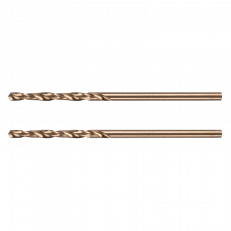 Сверло по металлу DENZEL 2 мм, HSS Co-8%, 2 шт.