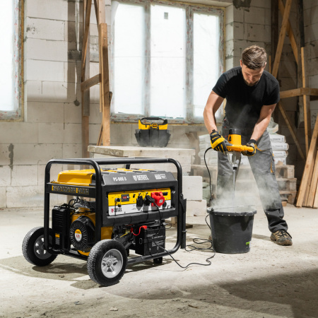 Генератор бензиновый DENZEL PS 80 E-3, 6.6 кВт, 400 В, 25 л, электростартер