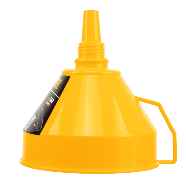 Воронка пластиковая DENZEL 160 мм с металлическим ситом и гибким наконечником