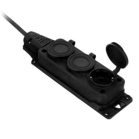 Удлинитель-шнур силовой Top Series DENZEL, КГТТ, 10 м, 3 розетки, 3 x 1,5 мм