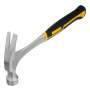 Молоток-гвоздодер DENZEL 560 г, цельнометаллический, двухкомпонентная рукоятка