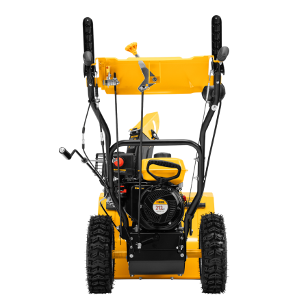 Гибридная снегоуборочная машина DENZEL с функц. подметания SWB-800, 212 сс, руч. старт, 2 насадки