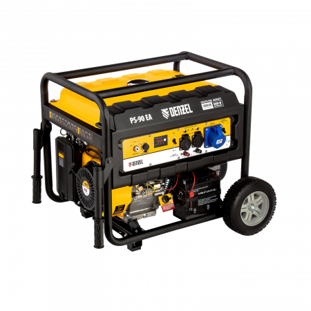 Генератор бензиновый DENZEL PS 90 EA, 9.0 кВт, 230В, 25 л, электростартер
