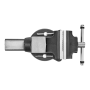 Тиски слесарные DENZEL BVH-125, 125 мм, поворотные, стальная направляющая, с наковальней