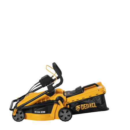 Газонокосилка электрическая DENZEL GM-1200, 1200 Вт, ширина 32 см, 3 уровня, 25 л