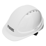 Каска защитная ударопрочная DENZEL ABS/PC, плавная регулировка, модель «Форвард» (К-05), белая