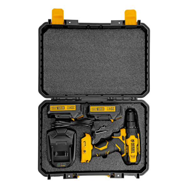 Дрель-шуруповерт аккумуляторная DENZEL CDQ-20, Li-Ion, 20 В