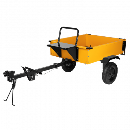 Прицеп для мотоблока DENZEL TT-500, оцинк., груз. 500 кг, рег. сцепка, колеса 4.00-10, в упаковке