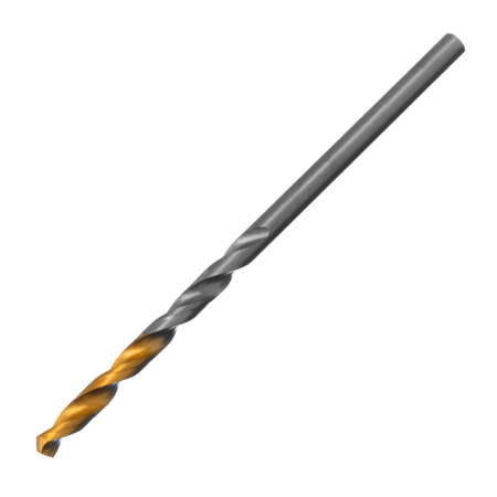Сверло спиральное по металлу DENZEL 2,5 x 57 мм, Р6М5, Golden Tip, 2шт.