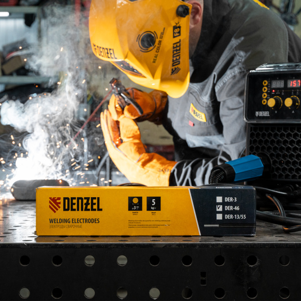 Электроды DENZEL DER-46, диам. 3 мм, 5 кг, рутиловое покрытие