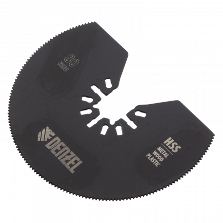 Насадка для МФИ DENZEL 782301 отрезная полукруг, HSS, по металлу и дереву, 80 мм х 1,2 мм