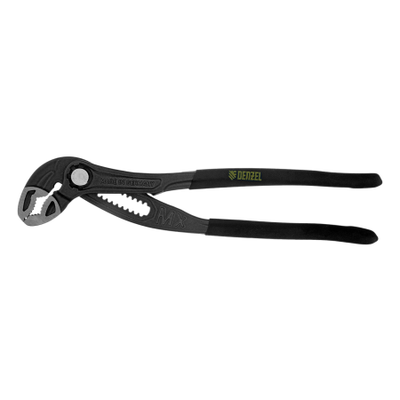 Клещи переставные DENZEL кнопочный механизм, обливные рукоятки, 250 мм