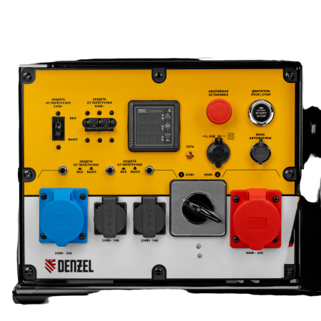 Генератор бензиновый DENZEL PS-180EAD-3, 18 кВт,230/400 В, 65л, разъем ATS,перекл.режима,эл.старт