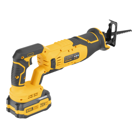 Пила сабельная аккумуляторная DENZEL RS-180,  Li-Ion, 20 В