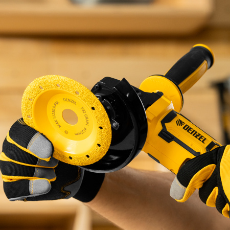 Машина шлифовальная угловая аккумуляторная бесщет. DENZEL AGH-BL-20-125, Li-Ion, 20 В