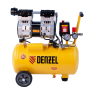 Компрессор безмасляный DENZEL DLS950/24, 950 Вт, 165 л/мин, ресивер 24 л, малошумный
