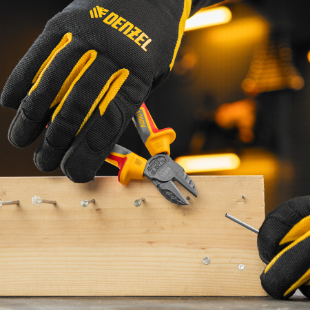 Бокорезы DENZEL диэлектрические рукоятки, до 1000 В, трехкомпонентные рукоятки, 160 мм