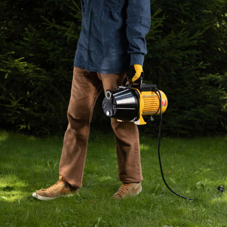 Насос садовый поверхностный DENZEL GP1100C, 1100 Вт, 4500 л/ч, высота подъема 46 м