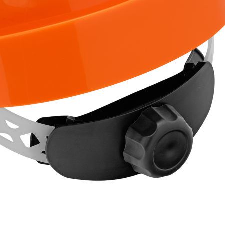 Каска защитная ударопрочная DENZEL ABS/PC, плавная регулировка, модель «Форвард» (К-05), оранж.