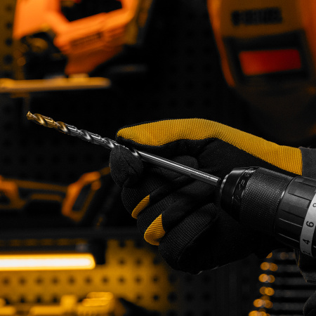 Сверло спиральное по металлу DENZEL 7,0 х 156 мм, Р6М5, Golden Tip, удлиненное