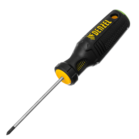Отвертка DENZEL PZ0x75 мм, S2, 3к рукоятка