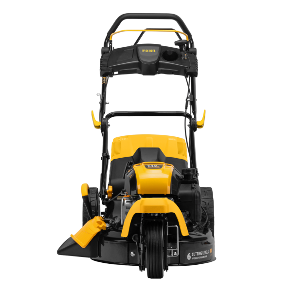 Газонокосилка бензиновая DENZEL GLT-460SP-T, Trike 150 см3, 46 см, привод, панель, 60л Газонокосилка бензиновая DENZEL GLT-460SP-T, Trike 150 см3, 46 см, привод, панель, 60л