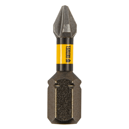 Бита DENZEL IMPACT, PH1x25 мм, лазерная обработка шлица, сталь S2, 10 шт., Е 6,3